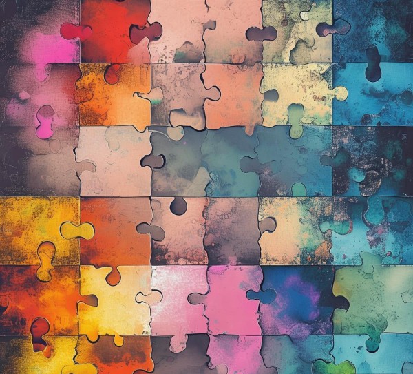 数字油画填充色的 Past missing pieces